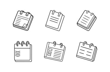 ajanda simgesi vektör çizgisi çizimi