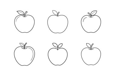 elma çizgisi sanat vektörü çizimi