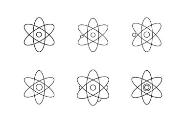 atom çizgisi sanat vektörü çizimi