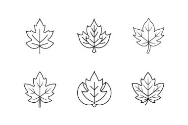 Sonbahar simge çizgisi sanat vektörü illüstrasyonu