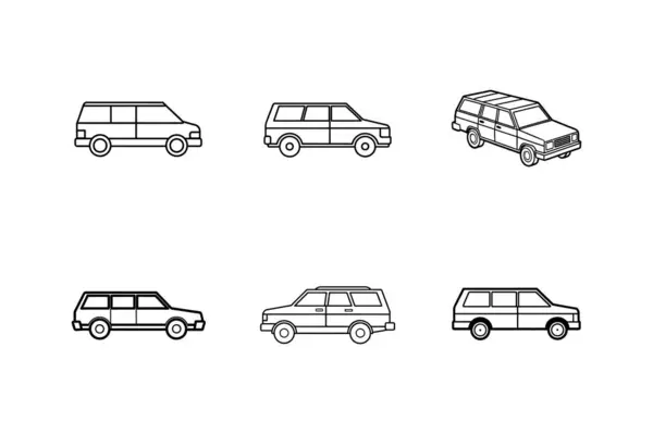 station wagon simge çizgisi çizimi