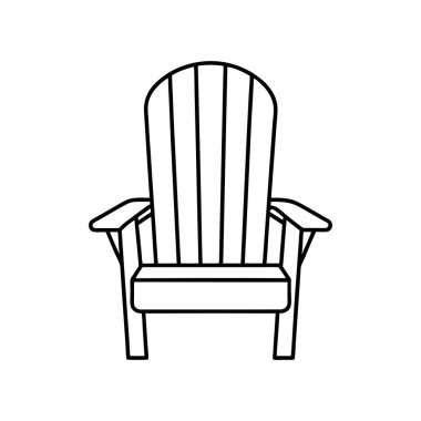 Adirondack sandalye simgesi resim çizimi