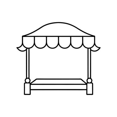 tepe örtüsü yatak simgesi resim çizimi