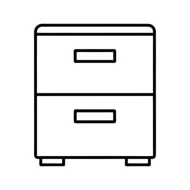 Dolap simgesi çizgisi çizimi dosyalanıyor