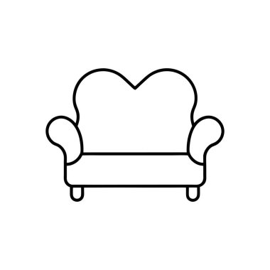 aşk koltuğu simgesi çizgisi sanat vektörü illüstrasyonu