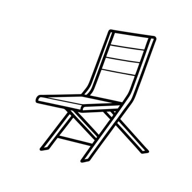 veranda koltuğu simge çizgisi çizimi