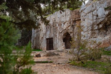 Atina 'daki mimari anıt, Sokrates hapishanesi, Yunanistan. Yüksek kalite fotoğraf