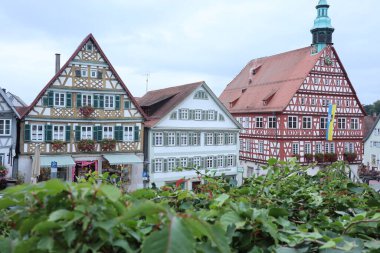 Charming narrow streets of the old town in Backnang, Germany. Peaceful atmosphere, historical architecture, and European charm. High quality photo