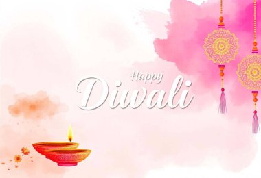 Happy Diwali Poster Burning diya on Happy Diwali Holiday background for light festival Happy Diwali Background  Illustration of burning diya on Happy Diwali Holiday background Traditional indian diya oil lamps. clipart