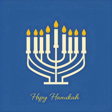 Jewish holiday Hanukkah background with menorah  Hanukah candles celebrating the Jewish holiday Happy hanukkah. Hanukkah candles flat design Hanukah Gelt  clipart