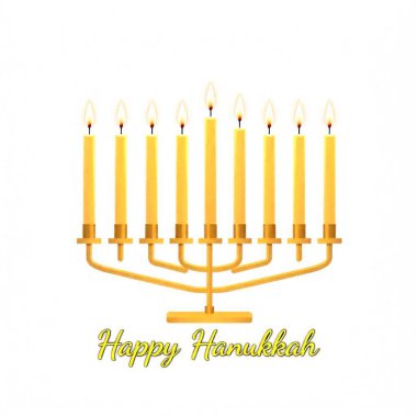 Jewish holiday Hanukkah background with menorah  Hanukah candles celebrating the Jewish holiday Happy hanukkah. Hanukkah candles flat design Hanukah Gelt  clipart