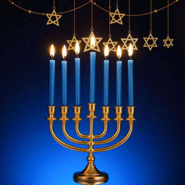 Jewish holiday Hanukkah background with menorah  Hanukah candles celebrating the Jewish holiday Happy hanukkah. Hanukkah candles flat design Hanukah Gelt  clipart