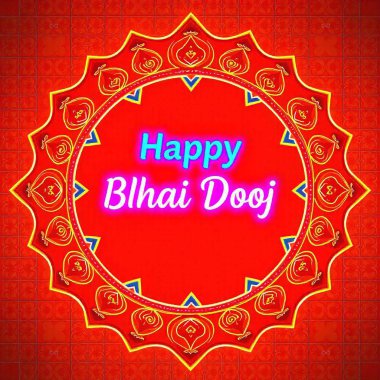 Flat happy bhai dooj selamlar Mutlu Bhai Dooj Kızılderili Festivali Kutlama El Çizimi Araba Renkli poster Mutlu Bhai Dooj, Hintli geleneksel 