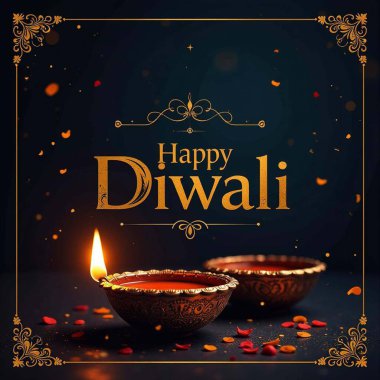 Lambalı Diwali Arka planı Mutlu diwali arka planı, diya ve ışıltılı Diwali konsepti, düz tasarım, beyaz arka planda asılı renkli diwali diya, havai fişek kutlaması, Diwali Kutlama Kartı Diwali Poster Diwali Festivali