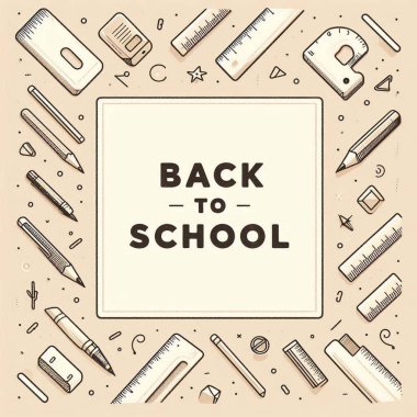 back to school background chalk board Books and accessories with Colorful Pencil and Other Learning Items on Hand Drawn Doodles  Inscription Hand Drawn Doodles  Inscription Back to school, elements of education. , poster for sale  School supplies clipart