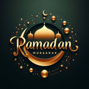 Hilal ve Fenerlerle Ramazan Mübarek Bayrağı Şık Kutlamalar İçin Parıltılı Ramazan Kareem Tasarımı 