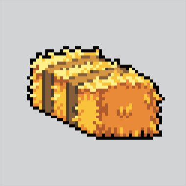Pixel sanat çizimi Hasır şapka. Pikselleştirilmiş çiftçi şapkası. Hasır şapka Farmer simgesi piksel resim oyunu için pikselleştirildi ve web sitesi ve video oyunu için simge oluşturuldu. Eski okul retro.