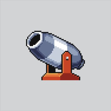 Piksel Sanat Çizimi Kanonu. Pikselleştirilmiş Canon. Piksel resim oyunu için Canon piksellendi ve web sitesi ve video oyunu için simge oluşturuldu. Eski okul retro.