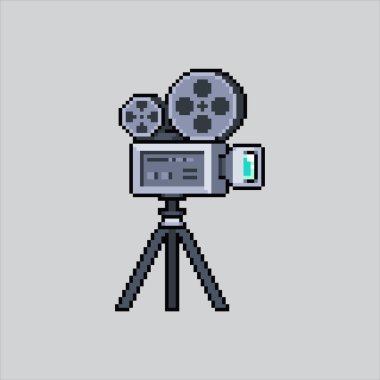 Piksel Sanat Çizimi Sinema Projektörü. Pixelated Sinema Projektörü. Sinema Projektörü piksel resim oyunu için piksellendi ve web sitesi ve video oyunu için simge oluşturuldu. Eski okul retro.