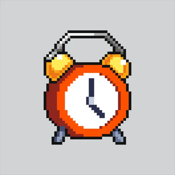 Piksel resim çizimi alarmı. Pixelated Alarm. Piksel resim oyunu için tablo alarmlı saat, web sitesi ve video oyunu için ikon. Eski okul retro.