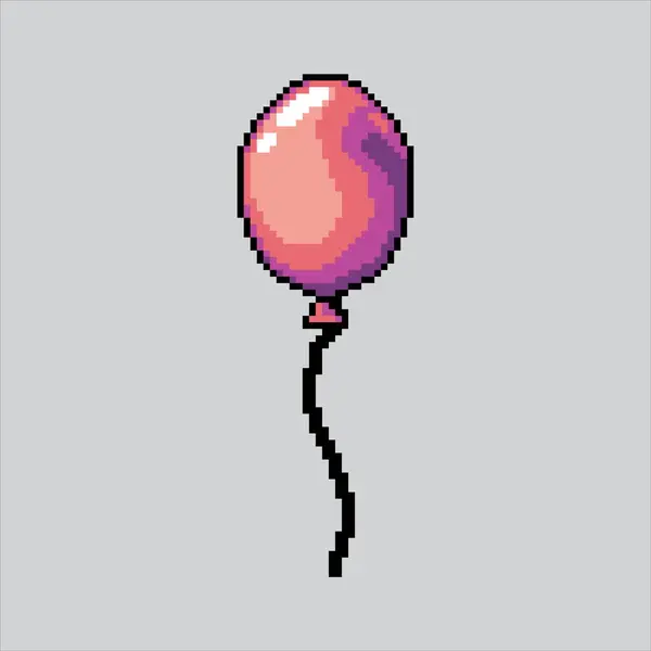 Pixel Sanat Çizimi Balonu. Pixelated Karnaval Balonu. Balon Karnaval Festivali pikseller için pikseller, web sitesi ve video oyunu için ikonlar. Eski okul retro.