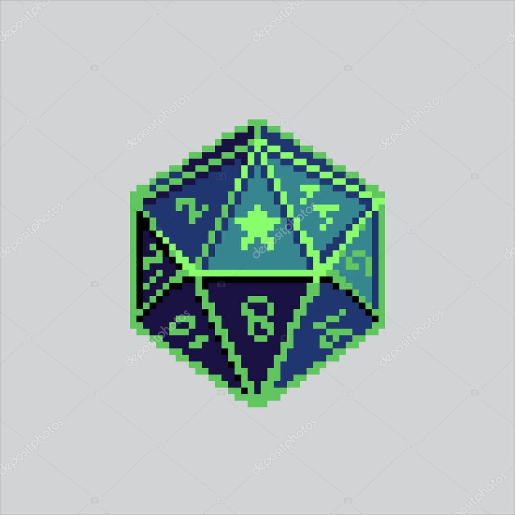Pixel art illustration Casino Dice. Pixelated Dice. Casino Dice Gamble pixelated for the pixel art game and icon for website and video game. old school retro.