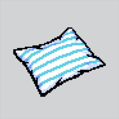 Piksel Resim Yastığı. Pixelated yastık. Yastık piksel resim oyunu için pikselleştirildi ve web sitesi ve video oyunu için simge oluşturuldu. Eski okul retro.