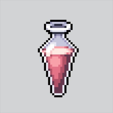 Piksel çizim iksiri işe yarayabilir. Pixelated Potion Pot. Cadı Couldron İksir Ot Kazanı simgesi piksel resim oyunu için pikselleştirildi ve web sitesi ve video oyunu için simge. Eski okul retro.