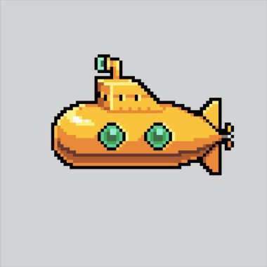 Piksel Resim Denizaltı Madalyası. Pixelated Denizaltı. Piksel resim oyunu için askeri denizaltı piksellendi ve web sitesi ve video oyunu için ikon oluşturuldu. Eski okul retro.