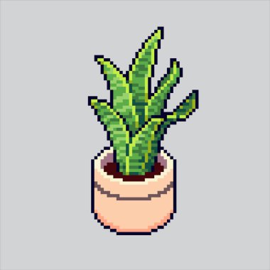 Piksel Resim Tablo Bitkisi. Pixelated Ot Fabrikası. Piksel resim oyunu için masa tenceresi pikseli, web sitesi ve video oyunu için ikon. Eski okul retro.