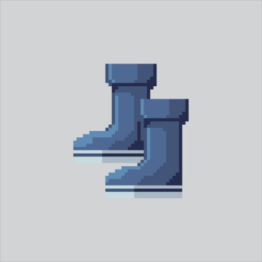 Piksel Sanat Çizmeleri Balık Çizmeleri. Pikselleştirilmiş Lastik Çizmeler. Balıkçı Lastik Botları Simgesi piksel resim oyunu için piksellendi ve web sitesi ve video oyunu için simge oluşturuldu. Eski okul retro.