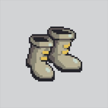 Piksel Sanat Çizmeleri Balık Çizmeleri. Pikselleştirilmiş Lastik Çizmeler. Balıkçı Lastik Botları Simgesi piksel resim oyunu için piksellendi ve web sitesi ve video oyunu için simge oluşturuldu. Eski okul retro.