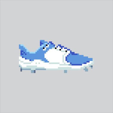 Pixel art illustration Baseball Shoes. Pixelated Sport Shoes. Baseball Sport Shoes Icon pixelated for the pixel art game and icon for website and video game. old school retro.
