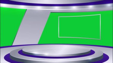 Krom anahtarlama için profesyonel sanal stüdyo yeşil ekran arka planı, TV, film, video üretimi ve canlı yayın için mükemmel