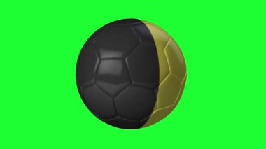Belçika 3 boyutlu futbol bayrağı animasyonu, spor görselleri için yeşil ekranda sallanıyor