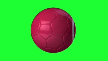 Spor görselleri için yeşil ekranda Tunus 3D futbol bayrağı animasyonu