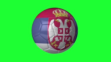 Sırbistan 3D futbol bayrağı animasyonu, yeşil ekran, spor, Dünya Kupası, UEFA, futbol ve ulusal gurur görselleri için mükemmel