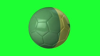 Senegal 3D futbol bayrağı animasyonu, yeşil ekran, Afrika Kupası, Dünya Kupası, futbol, ulusal gurur, spor görselleri için mükemmel