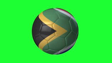 Güney Afrika 3D futbol bayrağı animasyonu, yeşil ekran, Dünya Kupası için mükemmel, futbol, ulusal gurur, spor görselleri