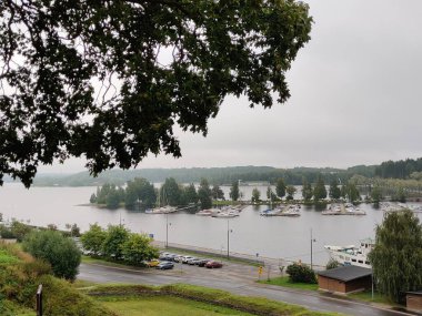 Lappeenranta, Finland, August 22, 2024 - view of the marina, harbor of Lappeenranta with docked sailing boats clipart