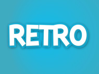 Retro Düzenlenebilir metin etkisi.