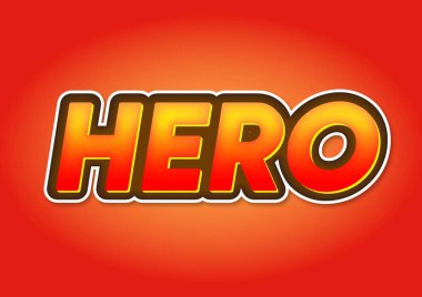 Hero metin biçimi efekti - Biçim biçimi teması.