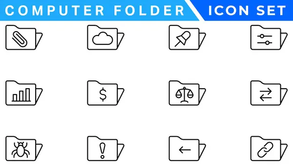 Bilgisayar dizin simgeleri simgeleri simgesi pc dosyası ya da belge araması, işaretle, çapraz, simge yükle, bulut, artı, eksi, yükle, vektör yükle