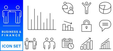 Finance line icons set. Money payments elements outline icons collection. Payments elements symbols. Currency, money, bank, cryptocurrency, check, wallet, piggy, balance, safe clipart