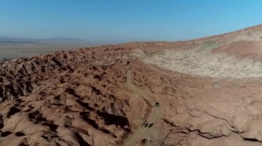 İsrail 'deki Negev Çölü' nün hava manzarası.