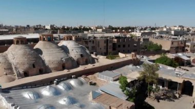 Eski şehir Khiva 'nın manzarası, hava manzarası