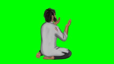 Yoga yapan genç bir kadın.