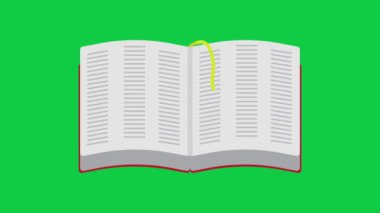 Yeşil kitap ikonu izole edildi. yeşil vektör sembolü