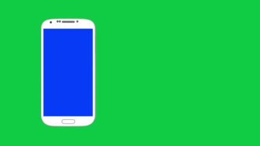 yeşil arka plan üstünde hareket eden telefon