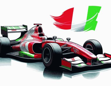 Formula 1, yarış arabası, İtalya bayrağıyla Grand Prix